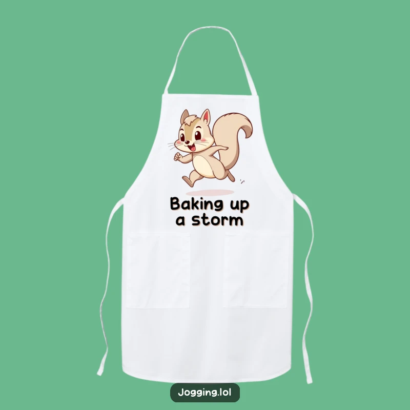 Funny Squirrel Chef Apron - Playful Exertion Kitchen Fun Gift