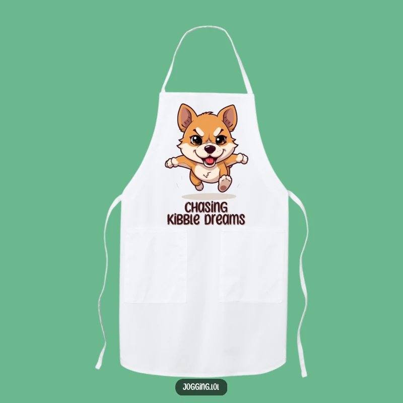 Funny Determined Dog Apron: Cook with Grit & Humorous Canine Spirit!