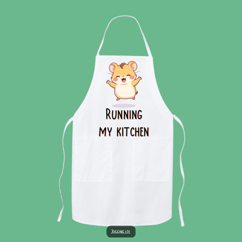 Funny Hamster Wheel Apron: Cook with Energy and a Smile!