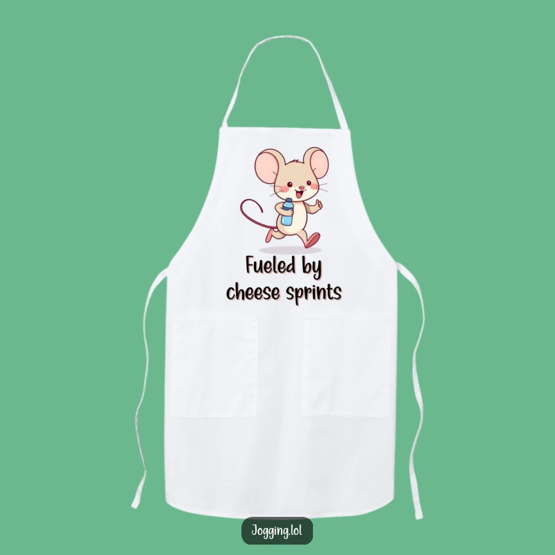 Funny Mouse Jogger Apron: Cheerful Kitchen Helper for Runners