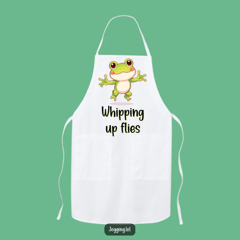 Funny Frog Apron: Cook with Zest & Humorous Hopping Energy!