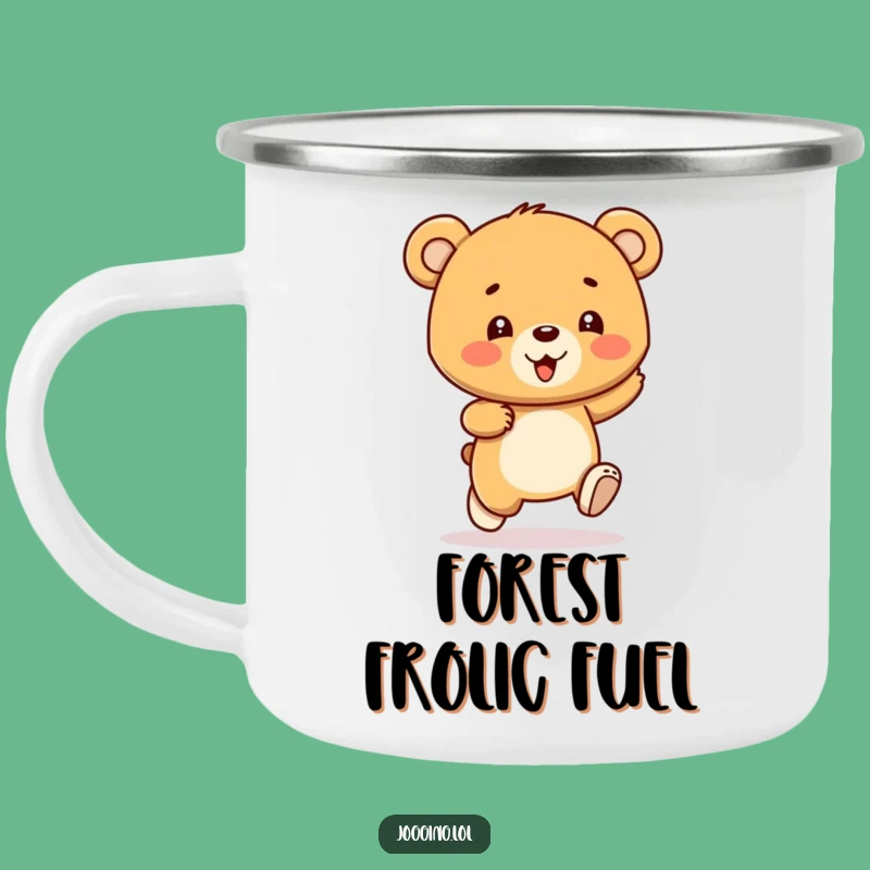 Funny Bear Cub Camping Mug - Gleeful Bouncer's Adventure Drinkware Gift