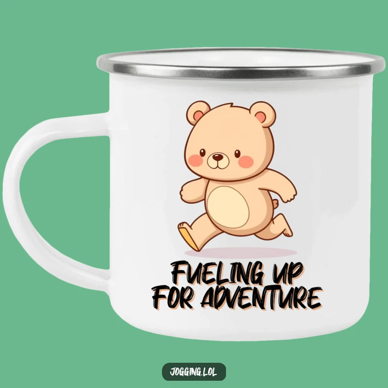 Funny Bear Camping Mug: Enjoy Adventures with a Diligent Running Bear