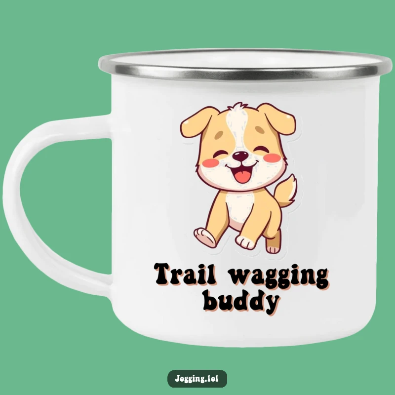Funny Dog Wagging Camping Mug - Durable Character Cup for Outdoor Fun