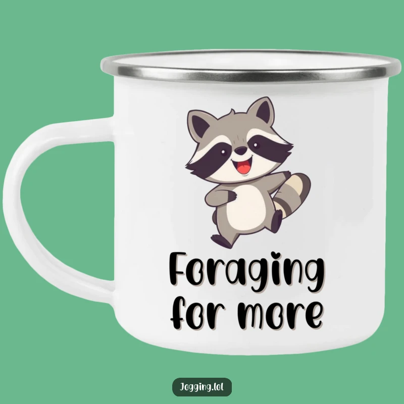 Funny Raccoon Camping Mug: Enjoy Adventures with a Joyful, Fast Raccoon