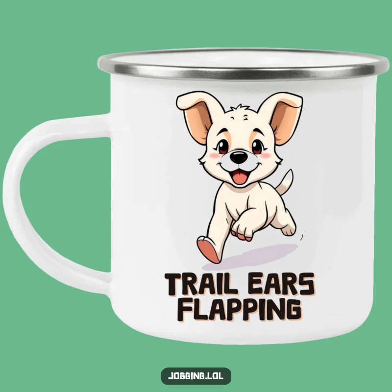 Funny Puppy Jogging Camping Mug: Durable and Humorous Mug for Dog Adventures