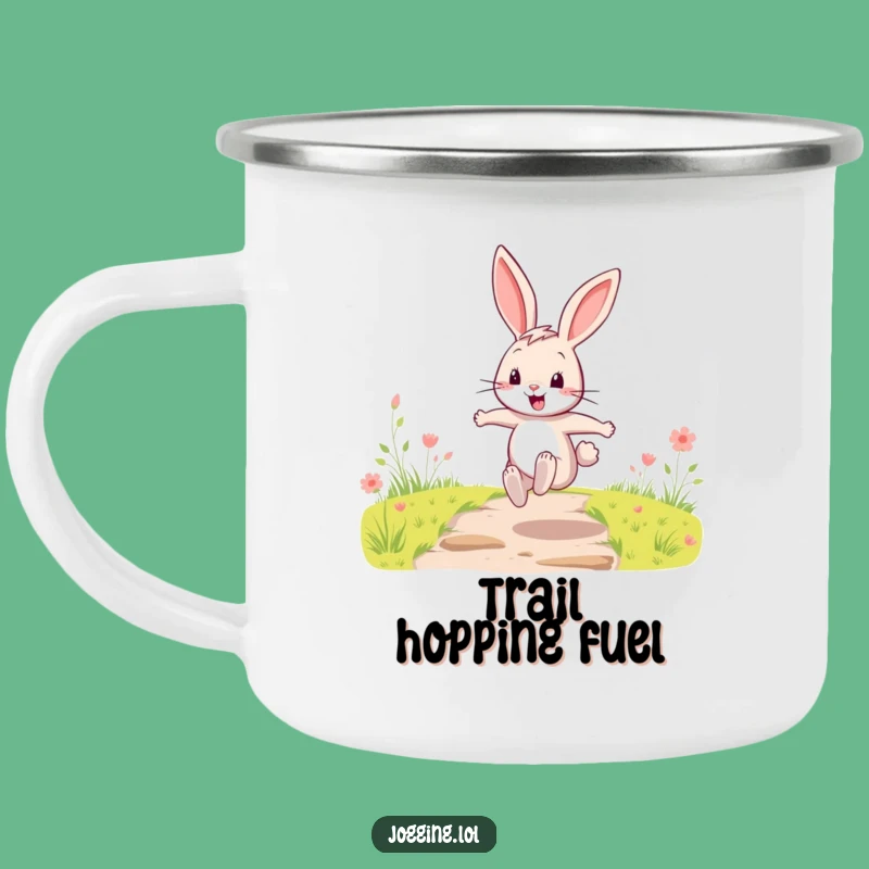Funny Rabbit Camping Mug - Energetic Outdoor Adventure Gift
