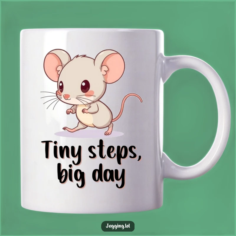 Funny Mouse Runner Mug: Curious Mouse Pace Setter Gift for Fast Thinkers