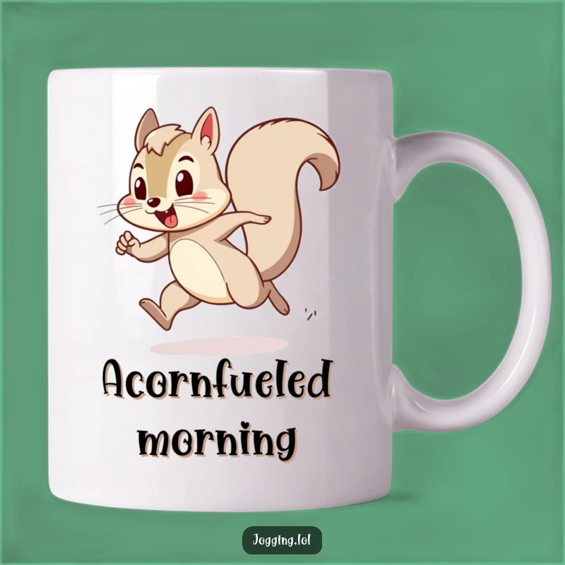 Funny Squirrel Runner Mug - Playful Exertion Character Gift