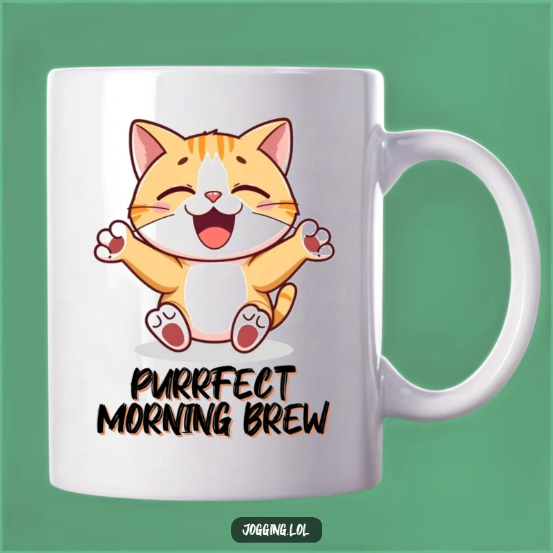 Funny Cat Dancer Mug - Joyful Pumping Paws Rhythm Gift