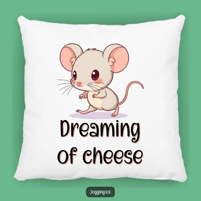Funny Mouse Runner Pillow: Curious Mouse Pace Setter Cushion for Cozy Fun