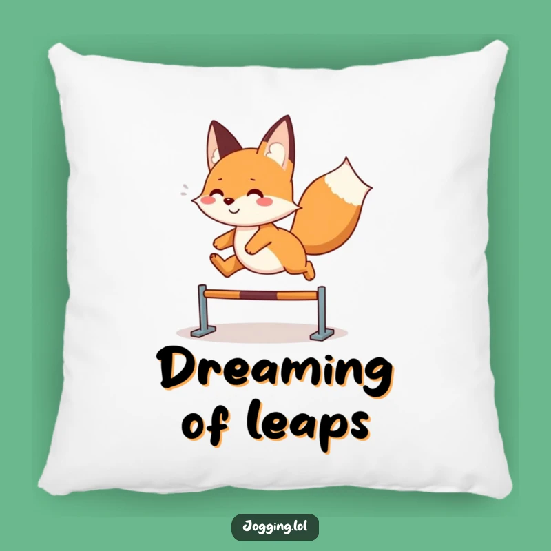 Funny Fox Leap Pillow: Cozy Character's Playful Rest, Comfy Gift!