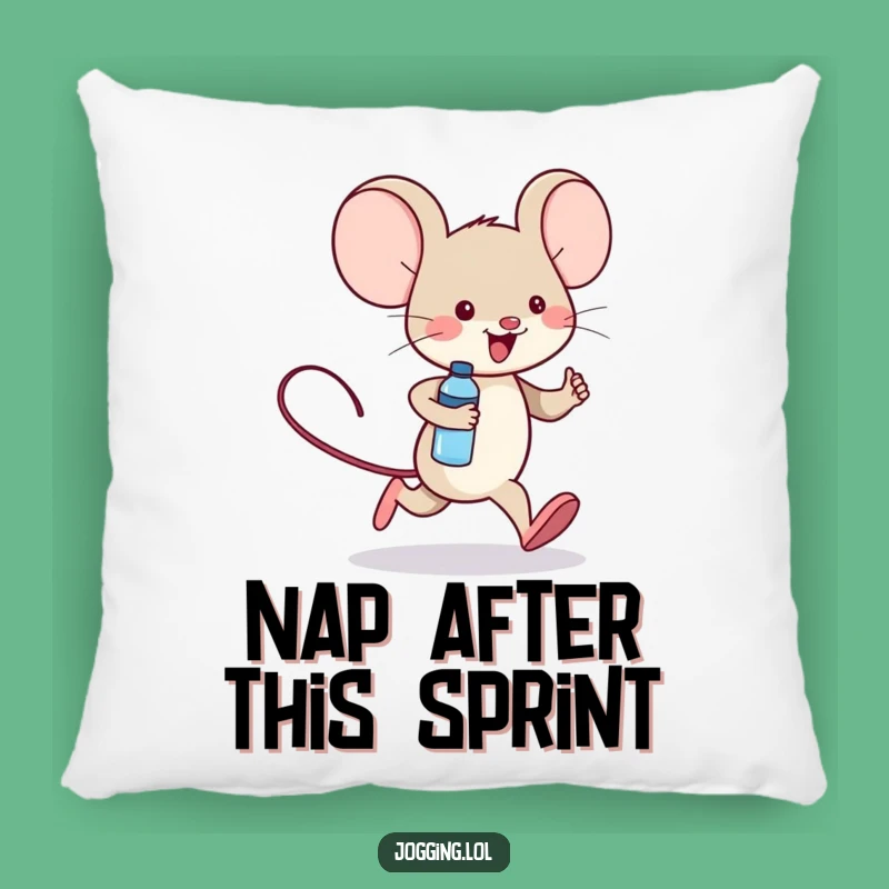 Funny Mouse Jogger Pillow: Cheerful Comfort for Active Souls