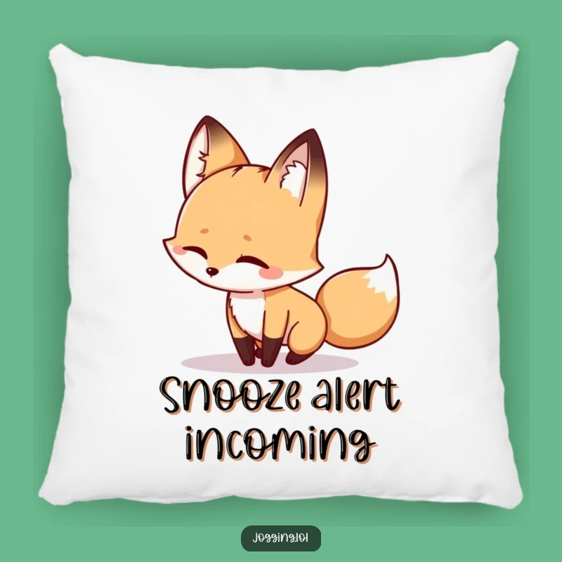 Funny Winking Fox Pillow - Cozy Playful Chase Comfort Gift