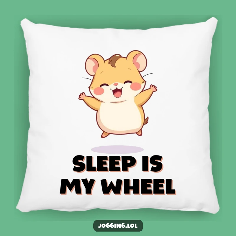 Funny Hamster Wheel Pillow: Cozy Comfort for Energetic Souls!