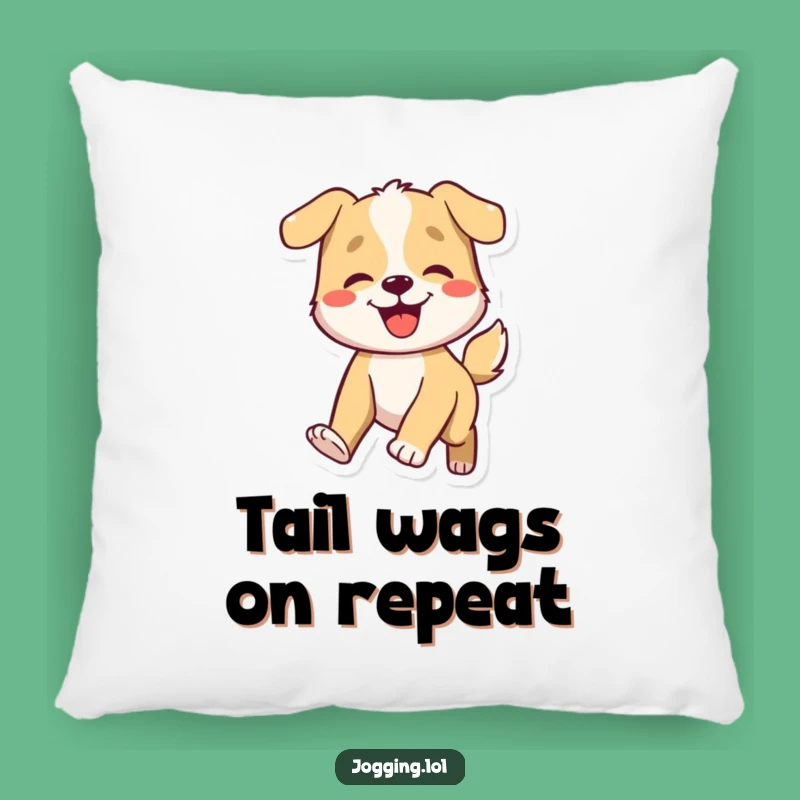 Funny Dog Wagging Pillow - Soft Character Cushion for Comfy Cuddles