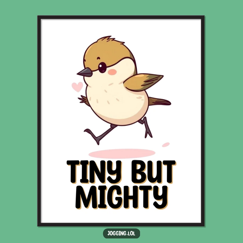 Funny Chickadee Digital Art - Determined Bird Printable Gift