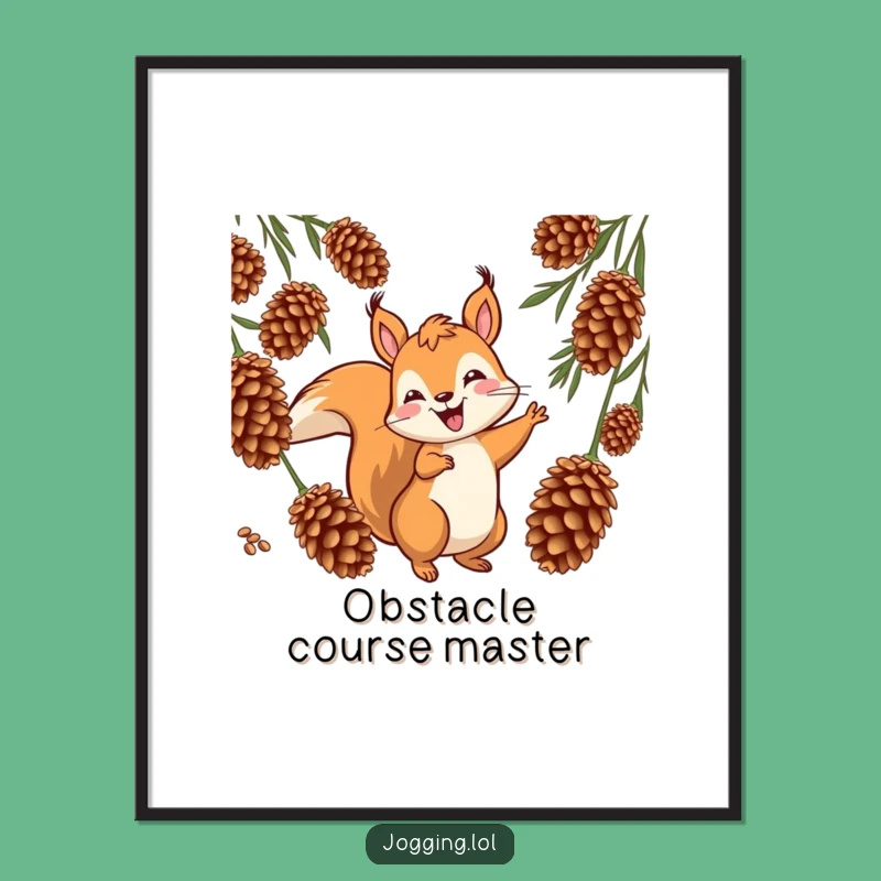 Funny Squirrel Digital Print - Jovial Weaver's Art for Instant Gifts
