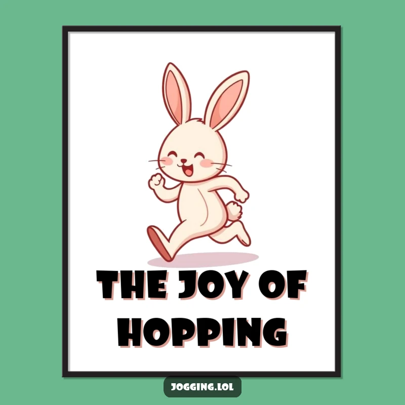 Funny Bunny Hop Digital Art: Instant Joy for Your Walls!
