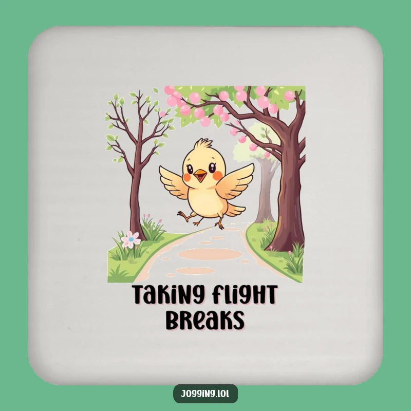 Funny Bird Coaster - Curious Swooping Avian Path Drink Gift