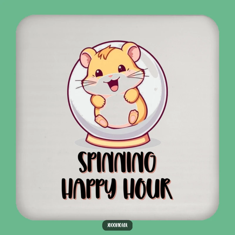 Funny Hamster Coaster - Playful Rolling Hamster Ball Drink Gift