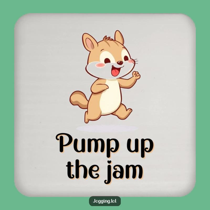 Funny Squirrel Jogging Coaster - Arm Pumping Drink Decor Gift