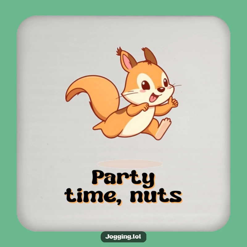 Funny Squirrel Sprinter Coaster Set: Playful Protection, Unique Gift