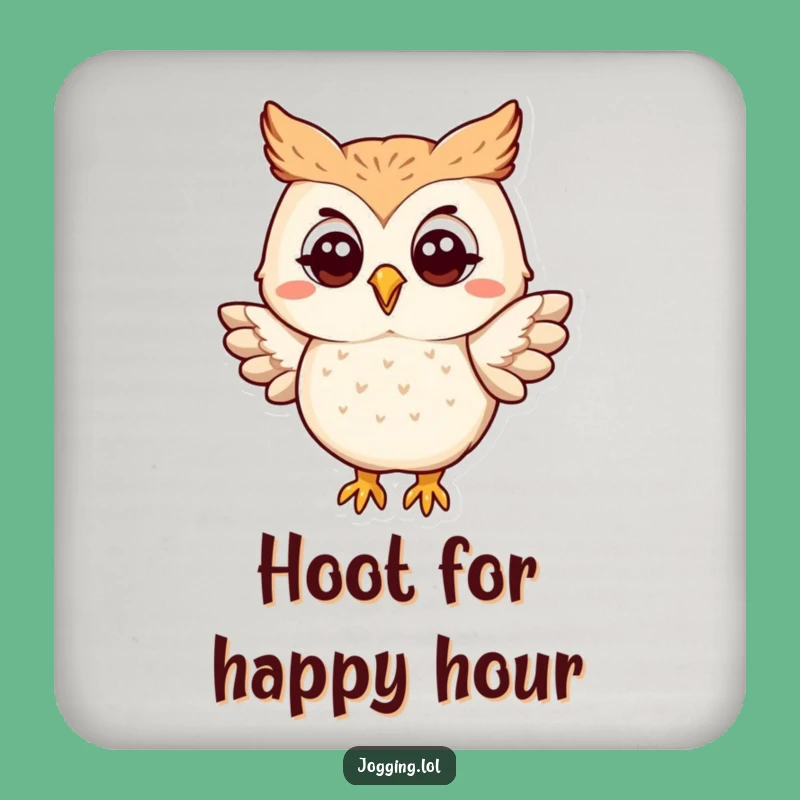 Funny Owl Flapping Coaster Set - Protect Surfaces with Whimsical Humor