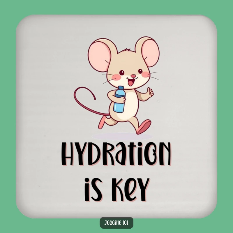 Funny Mouse Jogger Coaster: Cheerful Protection for Your Surfaces