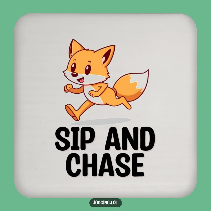 Funny Fox Runner Coaster Set: Sly Drink Protection, Unique Gift