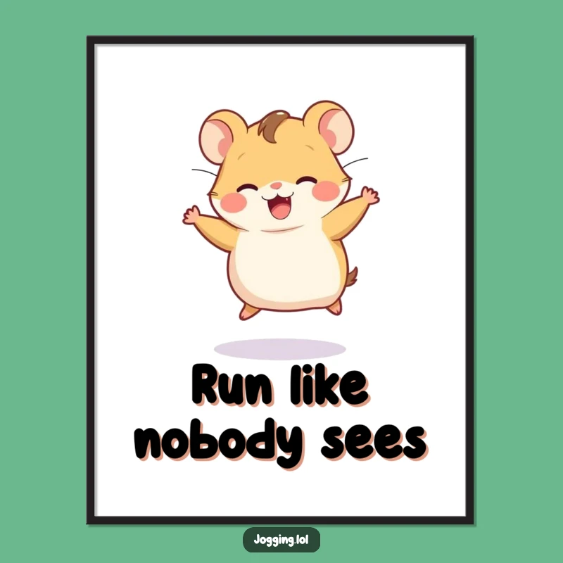 Funny Hamster Wheel Poster: Wall Art That Inspires Action!