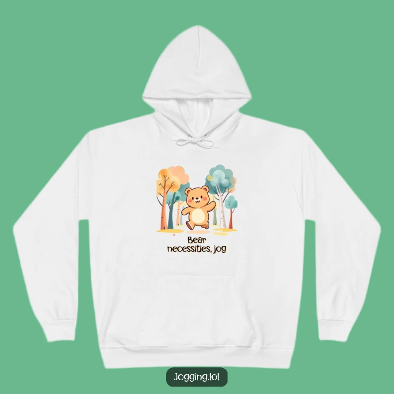 Funny Bear Jogger Hoodie: Cozy Jubilation for Forest Trekkers