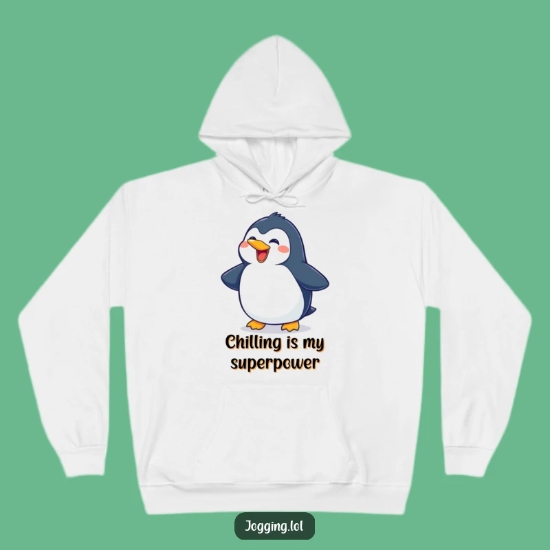 Cozy Funny Penguin Sliding Hoodie - Warm Character Apparel for Giggles