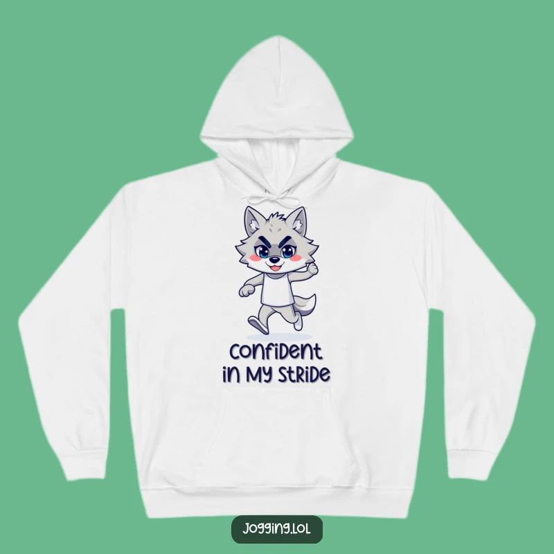 Funny Wolf Jogger Hoodie: Confident Style in Hilarious Warmth!