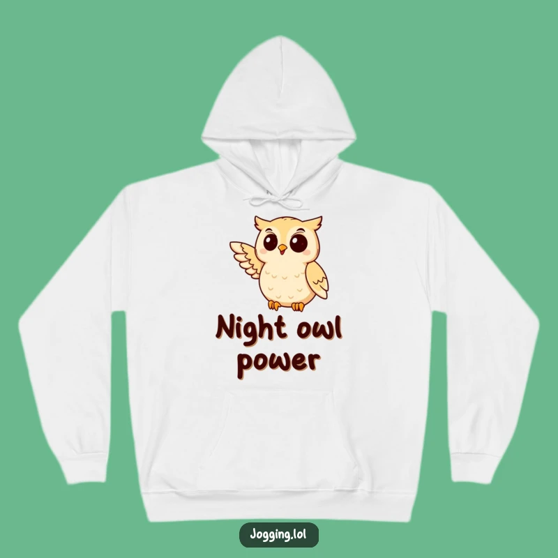 Funny Owl Jogging Hoodie: Stay Cozy and Funny on Your Adventures!