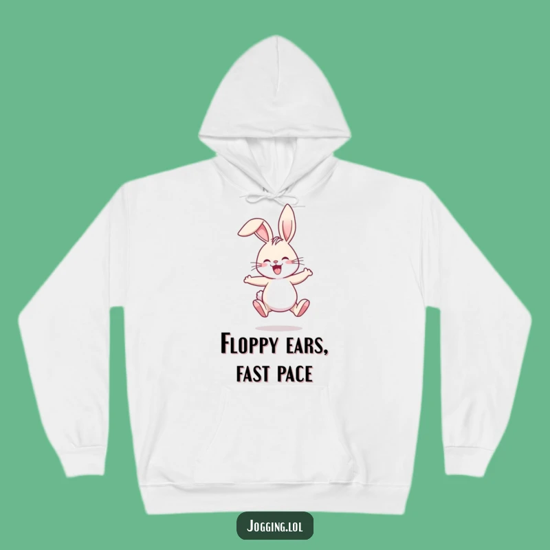 Funny Rabbit Jogging Hoodie - Comical Floppy Ears Cozy Sweatshirt Gift