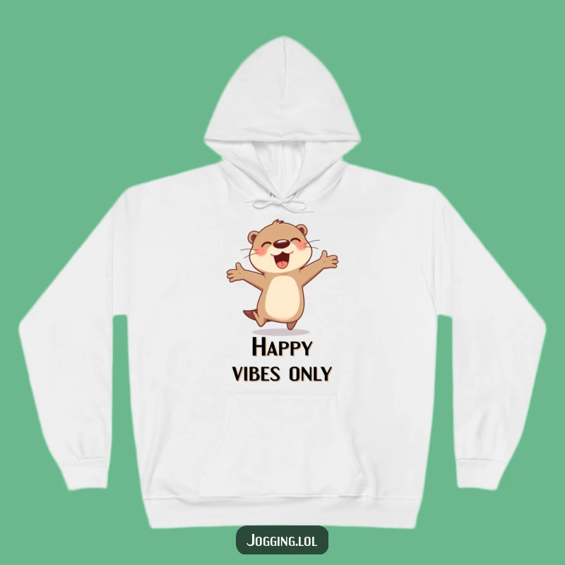 Funny Otter Bound Hoodie: Cozy Pal's Cheerful Hug, Warm Gift!