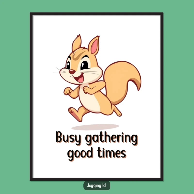 Free Printable Squirrel Art: Funny Energetic Squirrely Downloadable Wall Decor