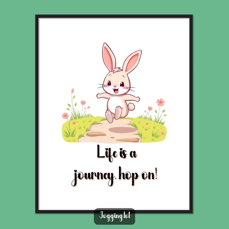 Funny Free Printable Wall Art: Energetic Rabbit! Hilarious Downloadable Decor for Instant Joy.
