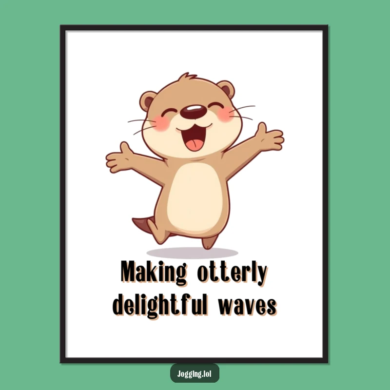 Free Printable Wall Art: Cheerful Otter, Fun Downloadable Art for a Happy Vibe