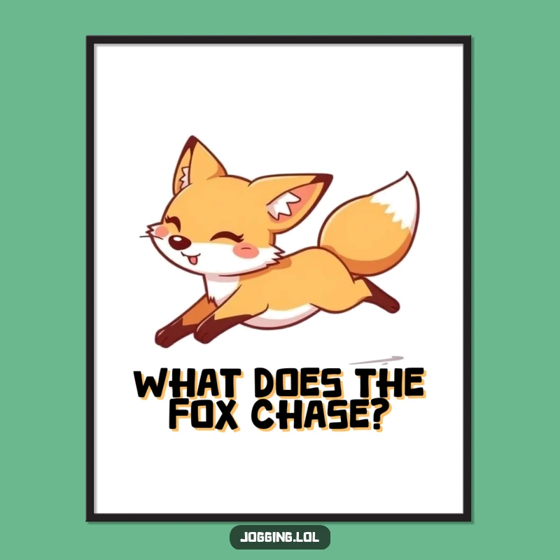 Free Printable Wall Art: Cheerful Fox Leap Art Downloadable Fun Gift