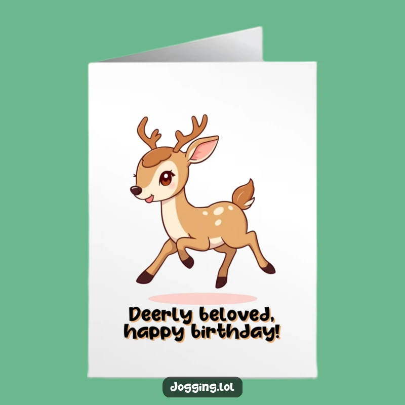Free Printable Deer Birthday Card: Funny Downloadable Gift for Animal Lovers