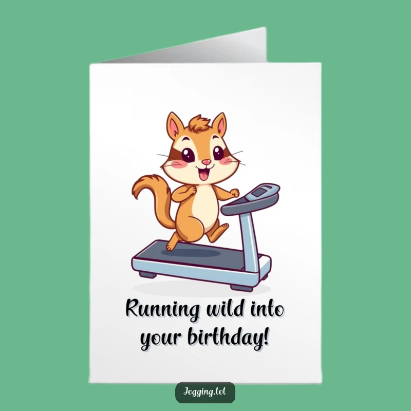 Free Printable Chipmunk Birthday Card: Funny Downloadable Gift for Energetic Sprinters!