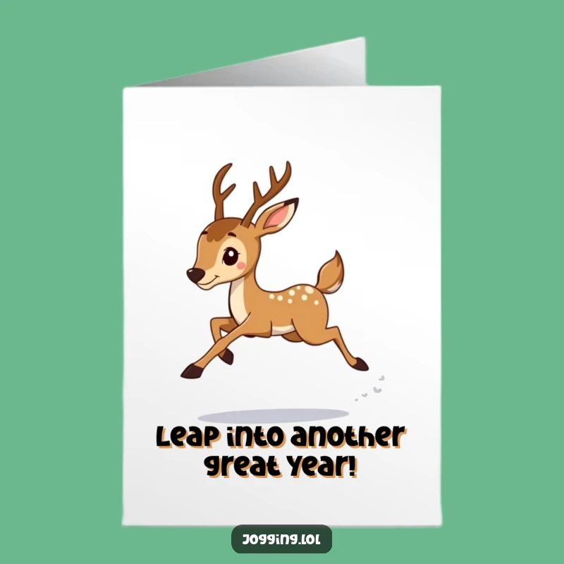 Free Printable Deer Birthday Card: Funny Downloadable Gift for Joggers & Animal Lovers!