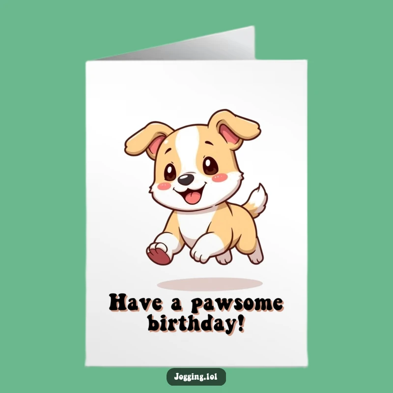 Free Printable Birthday Card: Floppy Eared Dog! A Funny Downloadable Gift for a Joyful Celebration.
