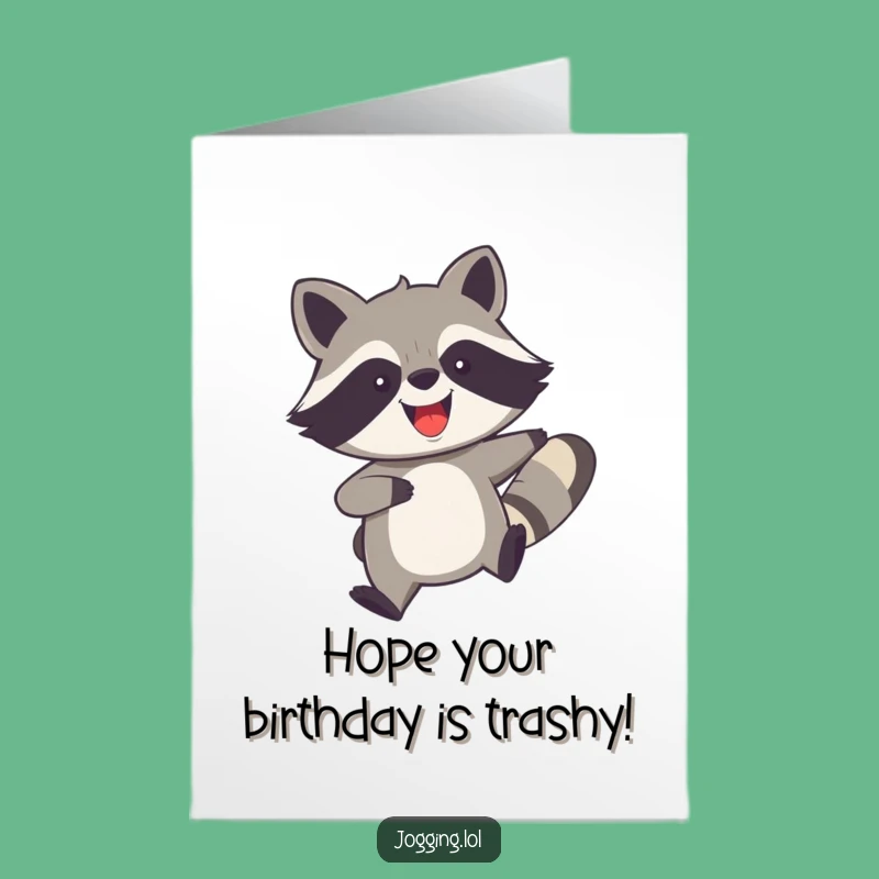 Free Printable Raccoon Birthday Card: Funny, Fast Downloadable Gift for Friends
