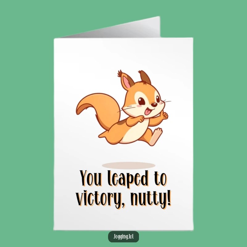 Free Printable Congrats Card: Squirrel Sprinter Success, Soaring High!
