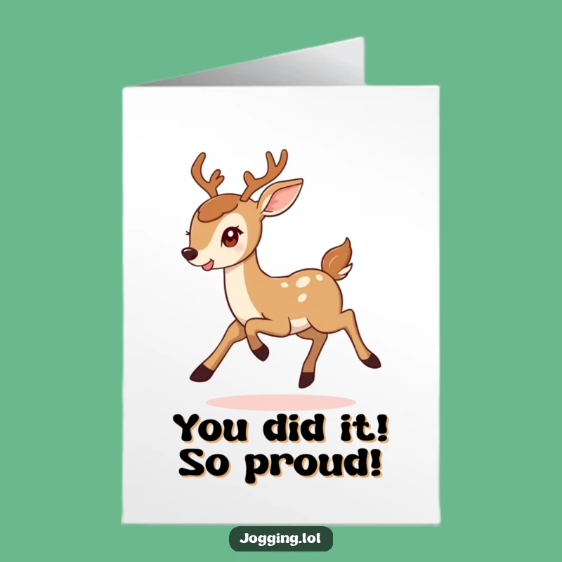 Free Printable Deer Congrats Card: Hilarious Downloadable for Any Achievement