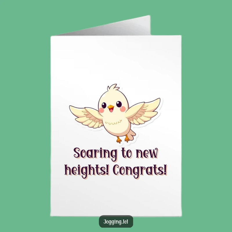 Free Printable Bird Congrats Card: Funny Happy Flyer Downloadable Greeting
