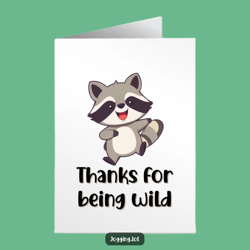 Free Printable Raccoon Thank You Card: Express Thanks with Humor